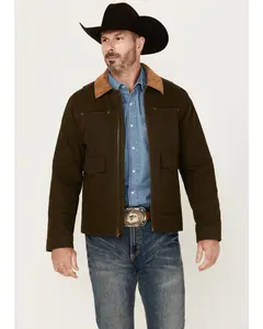 Pendleton Men's Carson City Solid Canvas Lined Zip-Up Jacket - C2370-83256