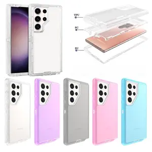 Suitable for Samsung S26 Ultra phone case, transparent three-in-one anti-drop cover