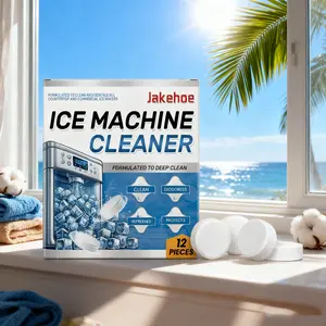 Ice Maker Cleaning Tablets, Gentle Household Detergent, Solid Form, Rust Removal & Odor Control, Home Ice Machine Care, Ice Machine Maintenance, Ice Machine Cleaner