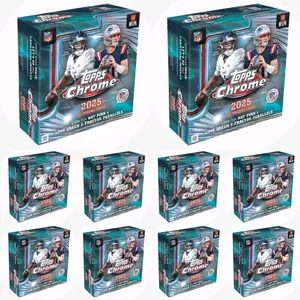 PYT - 10 MEGA BOXES of 2025 TOPPS CHROME Football - PYT