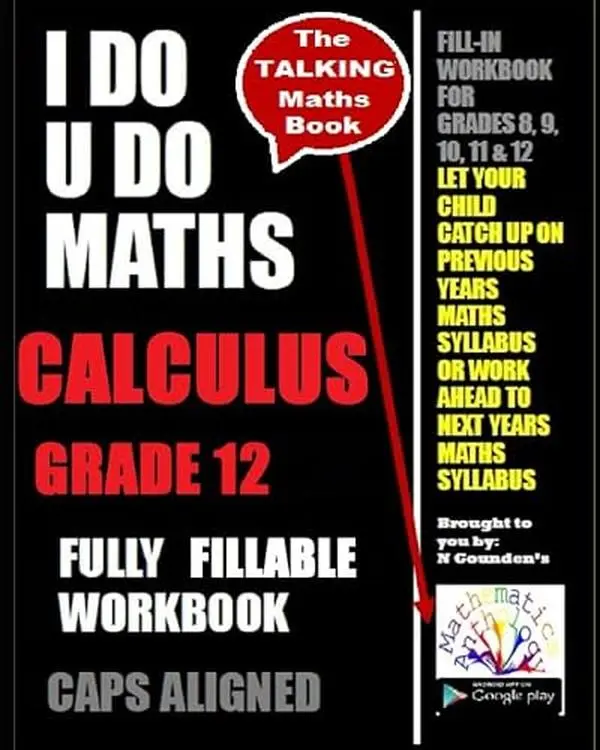 USED Book - CALCULUS Grade 12 - I DO U DO MATHS by N Gounden (M.Ed) (Paperback) - english
