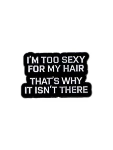 Funny Cartoon Quote Pin, Fashionable English Design Zinc Alloy Badge, Unisex Casual Accessory, Multifunctional Letter Pattern, Metal Pin