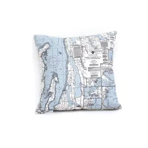 Grand Traverse Bay, MI Indoor/Outdoor Nautical Pillow