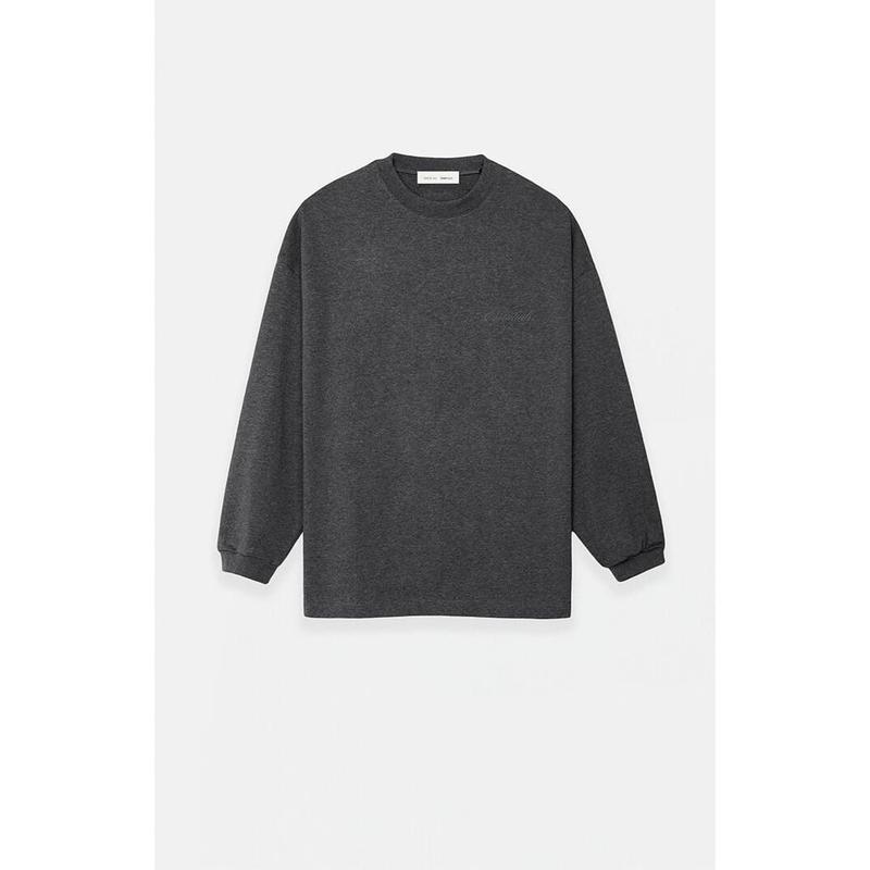 Fear of God ESSENTIALS Men's Charcoal Heather Classic Long Sleeve T-Shirt