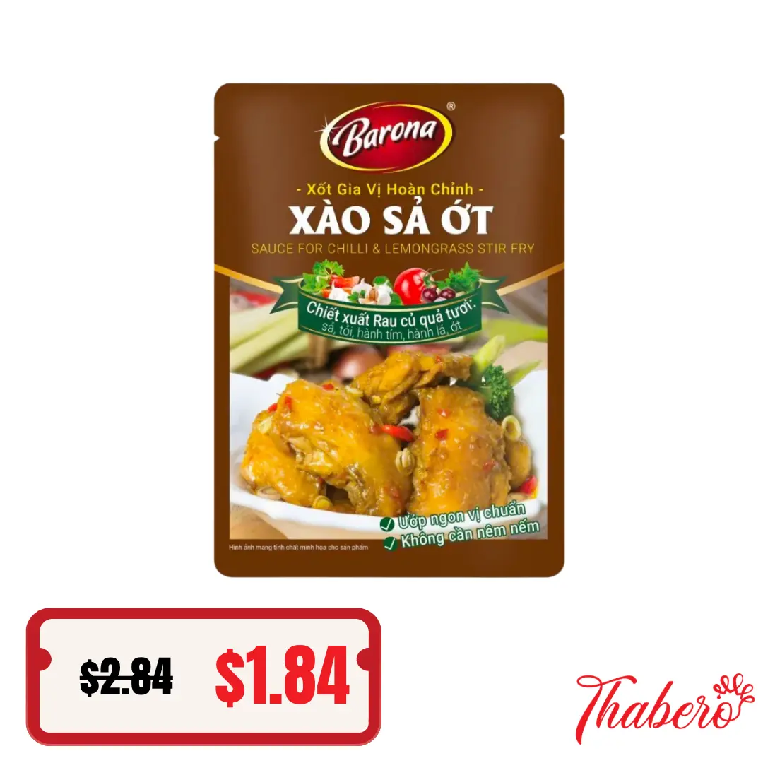 Xốt Gia Vị Hoàn Chỉnh Barona Xào Sả Ớt
