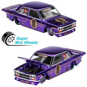Mini GT x Kaido House 1:64 Datsun 510 Pro Street Anniversary Chrome Purple #138 diecast model