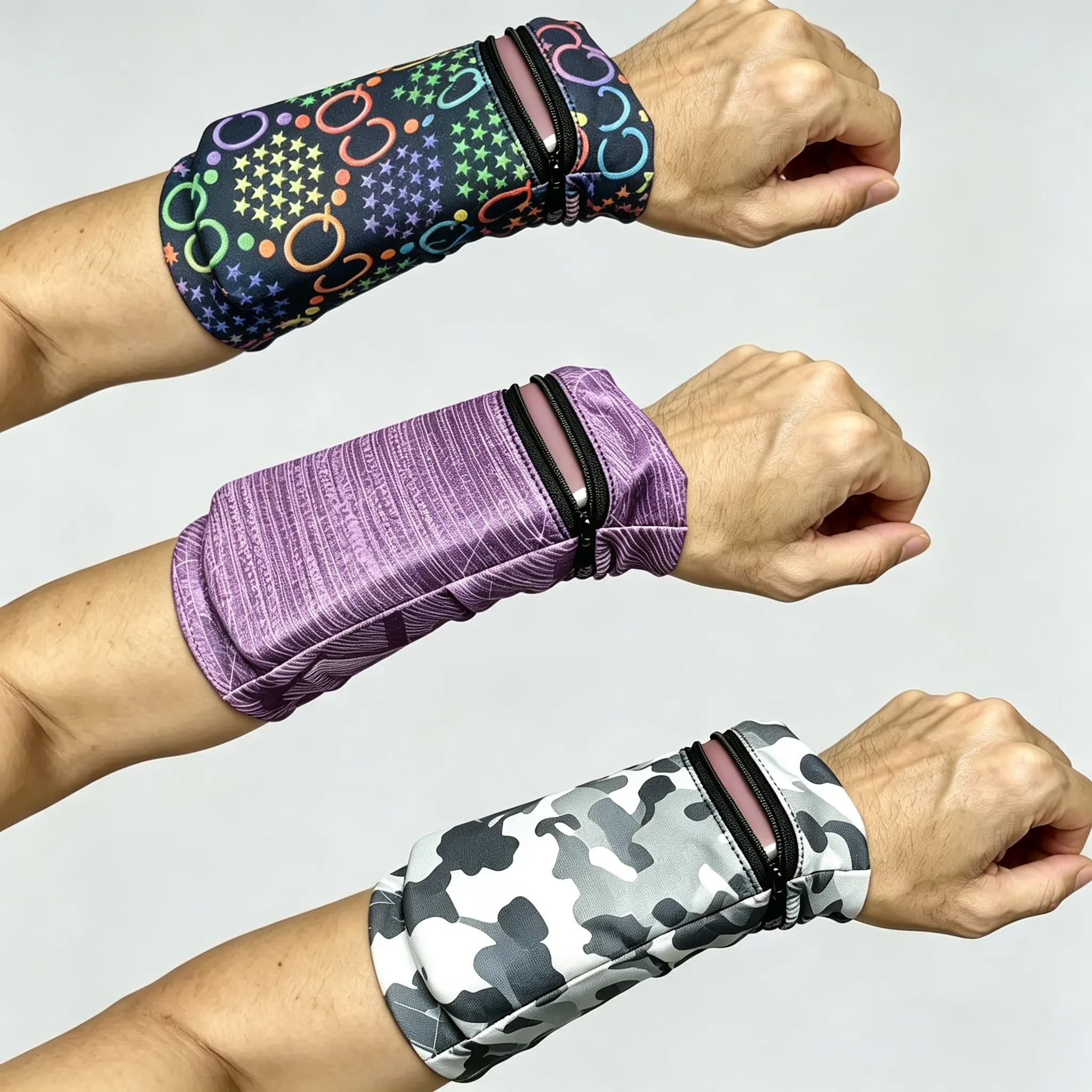 Snowflake black + Camouflage + Floral purple