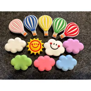 Colorful clouds sunshine hot air balloon Theme and more shoe charms