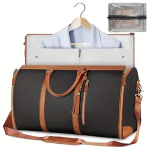 Carry On Garment Bag, Large Duffle Bag for Women, Bags for Travel with Shoe Pouch, Nylon Cloth Bag, Foldable Storage for Business Trips