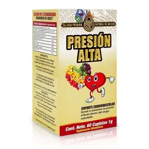 Presion Alta Natural Dietary Supplement 60 Capsules - Supports Healthy Arterial Pressure, Supports Fitness, Natural Formula, Edible - Vitamin