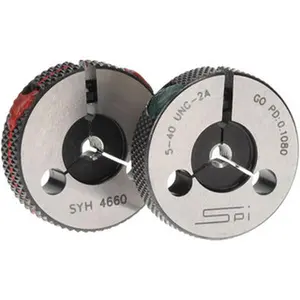 SPI Threaded Ring Gage: #5-40 Thread, Class 2A, Go & No Go Class 3A, Tool Steel 23-131-6