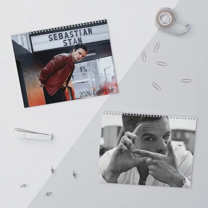 Sebastiannn Stannn Wall Calendar 2027 and 2026 | Celebrity Photo Calendar, Monthly Planner