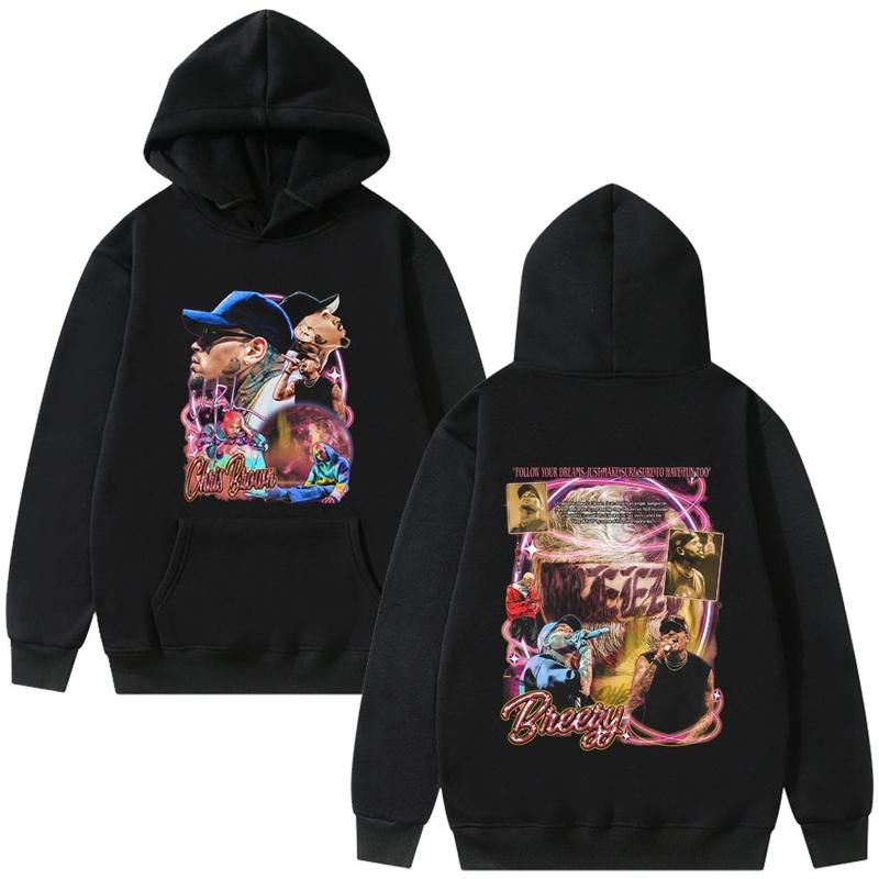 Rapper Chris Breezy Bowl XX Tour 2025 Fall/Winter Men Women Hip Hop ...