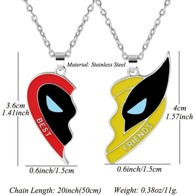 Best Friends Necklaces for 2 BFF Stainless Steel Silver Chain Matching Heart Puzzle Pendant Friendship Necklace and Bracelet Key Chain Set Relationship Jewelry  for Teen Girls Boys