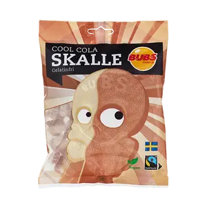 Bubs Cool Cola Mini Skulls - Swedish Candy - BUBS Cola Skulls - 90g Bag Chewy Sweet Bonbon Vegan, Gelatin-Free