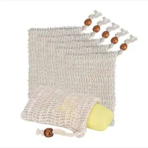 sisal Materiel, Natural and  eco-friendly sisal soap bags,Portable & Recyclable , Ideal for Shower use bath personal