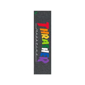 MOB GRIP 9" THRASHER RAINBOW Skateboard Grip Tape, Durable, 9" x 33", Black with Rainbow-colored Script