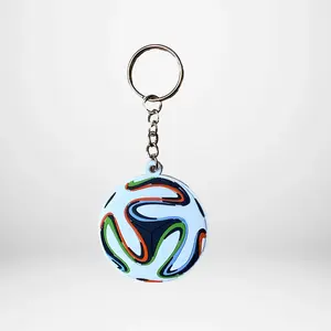2014 World Cup Ball Keychain - High-Quality PVC, Perfect for Soccer Fans