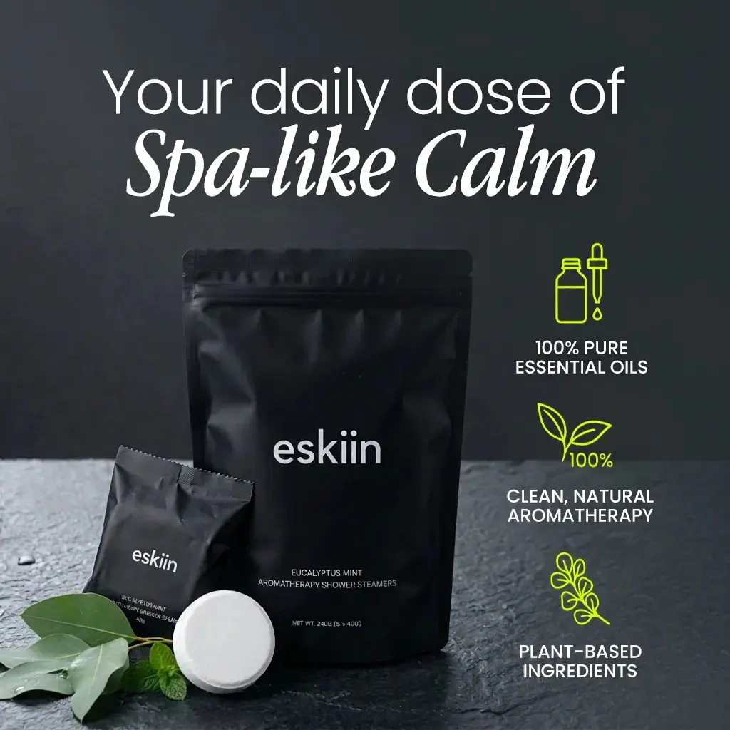 eskiin Eucalyptus Mint Aromatherapy Shower Steamers (6-Pack)