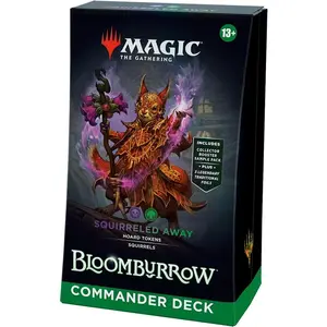 Magic: The Gathering Bloomburrow Commander Deck - Squirreled Away (100-Card Deck, 2-Card Collector Booster Sample Pack + Accessories)