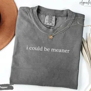 Comfort Colors I Could Be Meaner Shirt, Funny Sweatshirt, Sarcastic Trendy Shirt, Sarcastic Sweatshirt, Funny Quote Shirt, I could be meaner
