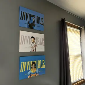 Invincible War Themed Canvas Poster Mark's Universe Variant Art Wall Decor Comic Style Gift for Teens Living Room Bedroom Dorm Solid Wood Textured Frame Waterproof Moisture-Proof Design