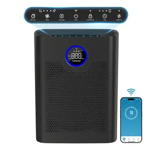 Smart WiFi Air Purifier with APP Control – H14 True HEPA High-Efficiency Filter, Ultra Quiet 24dB, 5 Fan Speeds & Auto Mode, Child Lock & Timer, Ideal for Bedroom, Living Room, Office home