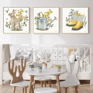 Garden Patch Yellow, Style A, B & C, Set Of 3 , By Leslie Trimbach