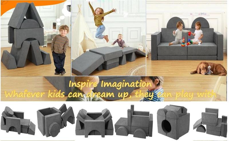 GARVEE 8-Piece Modular Play Couch Set for Toddlers, Versatile Sofa for Playroom and Nursery, Removable Covers, Soft Sponge Foam & Flannel, Perfect for Playing and Sleeping in Style! GARVEE 8-Piece Modular Play Couch Set for Toddlers, Versatile Sofa for Playroom and Nursery, Removable Covers, Soft Sponge Foam & Flannel, Perfect for Playing and Sleeping in Style!