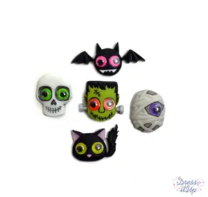Jeepers Peepers Monster Ghoul Halloween Themed Buttons