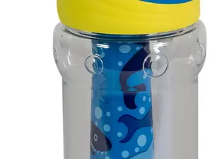 14 Oz. non-toxic Paloma Bottle Shark, Blue and Yellow