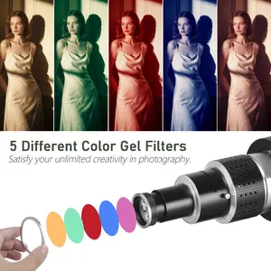 Eonix Bowens Mount Professional Diffuser, 35 Projection Slides & 5 Color Filters, Studio Light for Portrait Photography, Compatible with Bowens Mount, Photoshoot Light