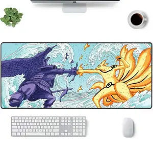 N-Narutoo Anime Desk Mat M-Madaraa vs K-Kuramaa Epic Battle Design
