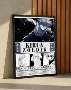 The Hunter Collection - Killua Zoldyck, Assassin Poster, Japanese Illustrative Art, Shonen Aesthetic, Minimalist Wall Decor, Cool Gift