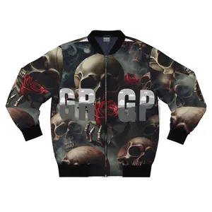 GRGP AOP Skull & Rose Bomber Jacket