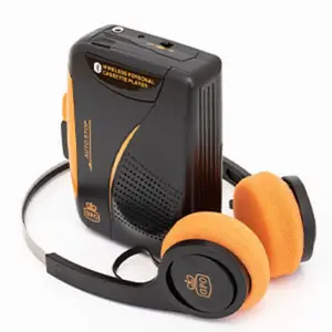 GPO W/938B/BT Bluetooth Portable Personal Cassette Player / Recorder W/Headphones (Black)