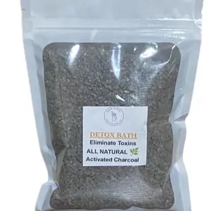 Detox Bath Soak - Activated Charcoal Bath for Toxins Cleanses Dead Skin Cells Supports Blood Circulation Reduces Stress & Anxiety Exfoliating Rejuvenating Organic Body Care Cosmetic Cleanser