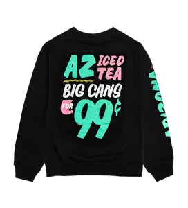 Black Signage Cotton-Blend Crewneck Sweatshirt