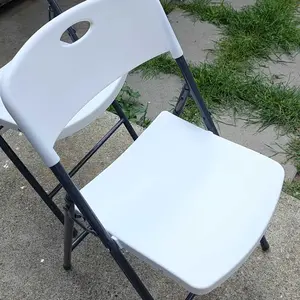 【Value】Folding Chairs with Ergonomic Back, Heavy Duty Plastic Stackable Portable Folding Chairs, Weight Capacity 330 Lbs, For Home, Office, Party, Wedding, Patio, Garden, Indoor Outdoor