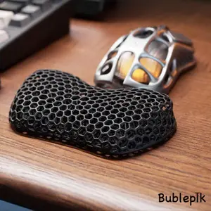 Bublepik Mouse & Keyboard Wrist Rest, 3D Printed and Breathable Ergonomic Design Mouse Pad, Desk Gel Hand Wrist Rest for Home Office