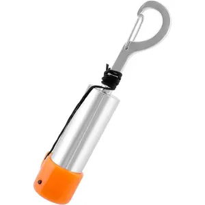 Compact Underwater Scuba Diving Shaker with Clip, Non-Corrosive Metal Rattle Safety Signal Bell for Scuba Gear Accessories, Includes Protective Quiet Cover for Marine Life Conservation