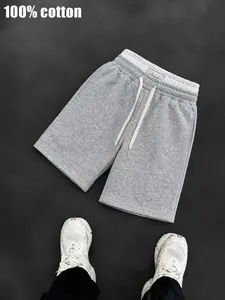 Mens Double Waistband Sweat Shorts Baggy Drawstring Relaxed Fit Athletic Lounge Streetwear Shorts for Summer Casual Daily Wear Y2K Layered Waist Gym Running Vacation Outfit Trending Loose Fit Shorts for Men with Pockets