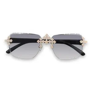 Triple Cross Sunglasses – Smoke Lens Fashion Sunglasses