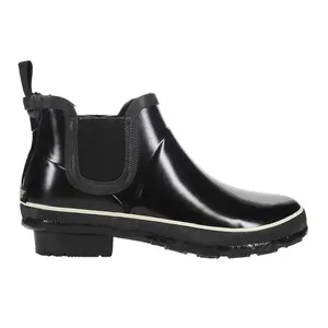 Baffin Womens Pond Round Toe Chelsea Casual Boots Ankle Low Heel 1-2" - Black