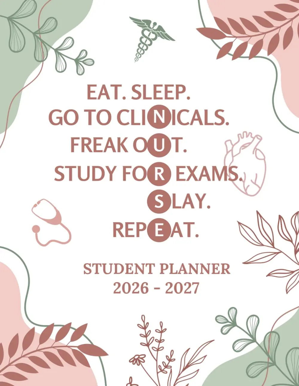 Funny Nursing Student Planner 2026-2027: Two Year Large Organizer and ScheduleLarge Print 8.5x11 Inches | Nursing School Future Nurse Gifts
