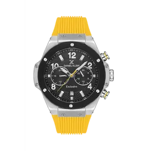 Daniel Klein Exclusive Men Yellow Rubber Watch