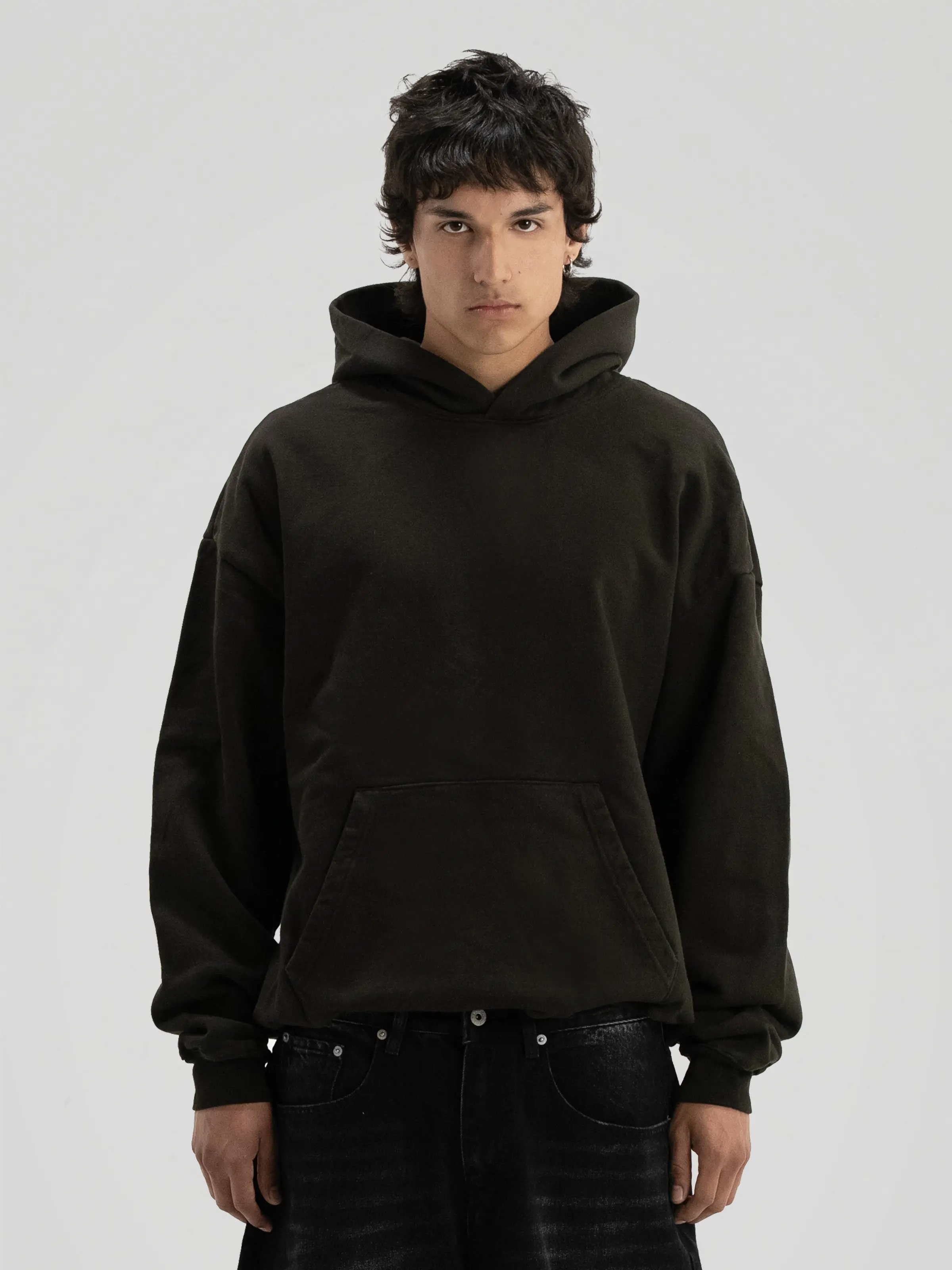 600 GSM "Vintage Black" Core Hoodie