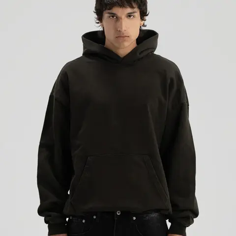 600 GSM "Vintage Black" Core Hoodie