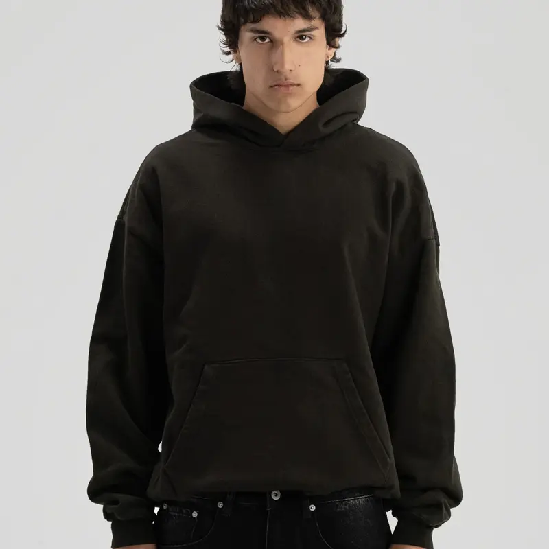 600 GSM "Vintage Black" Core Hoodie