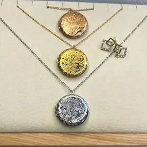 Photo locket necklace heart necklace